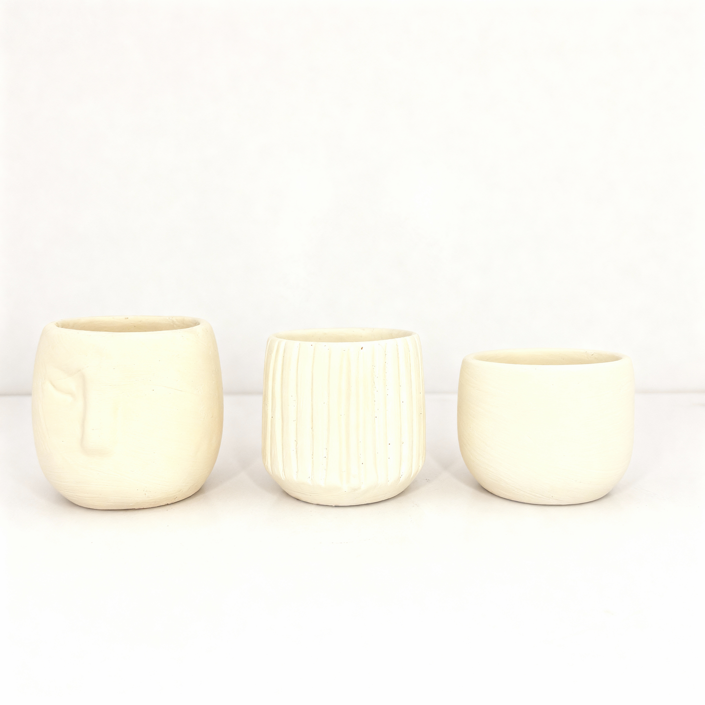 3 Piece Terracotta Planter Set – Matte Finish