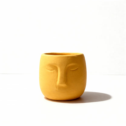 Minimal Face Terracotta Pot