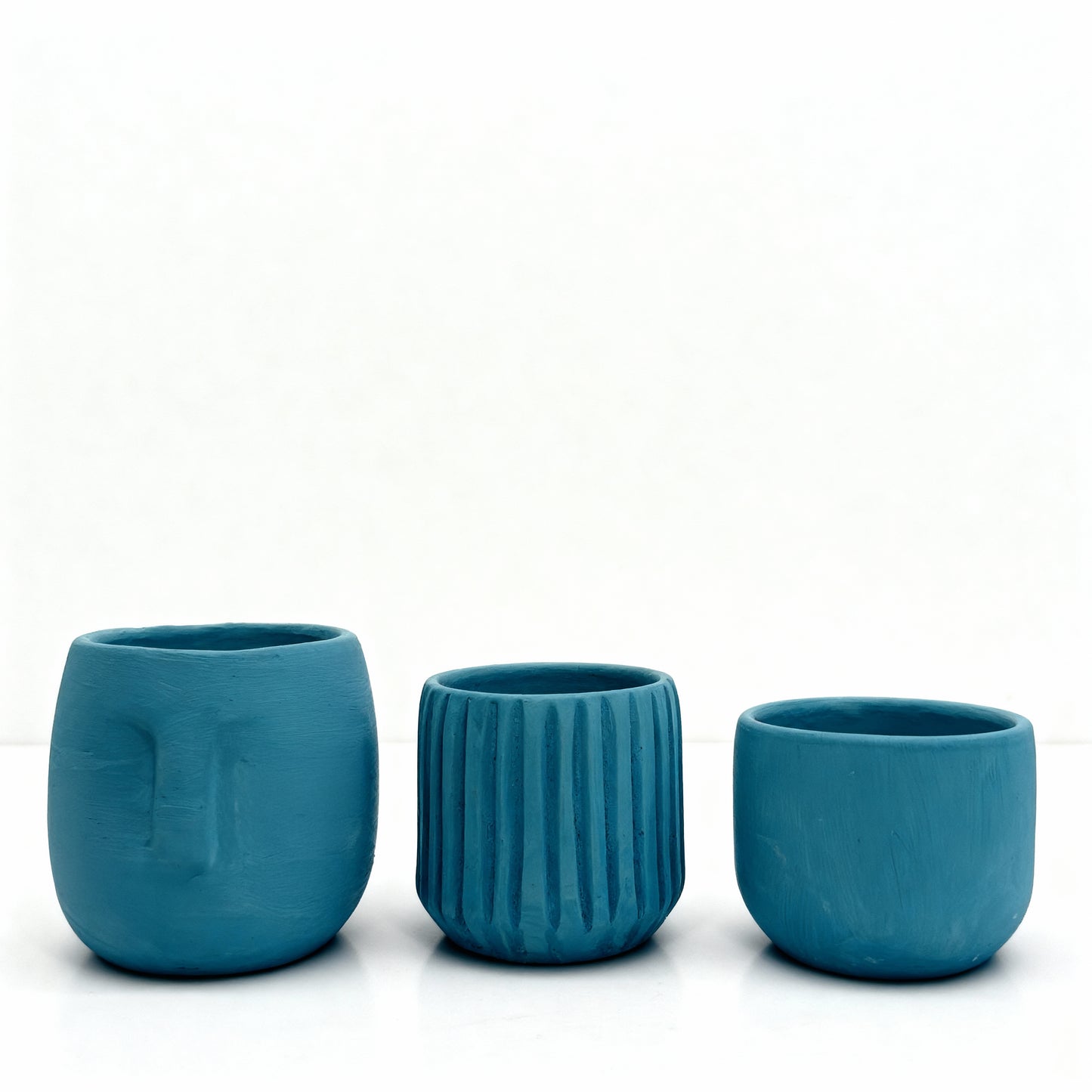 3 Piece Terracotta Planter Set – Matte Finish