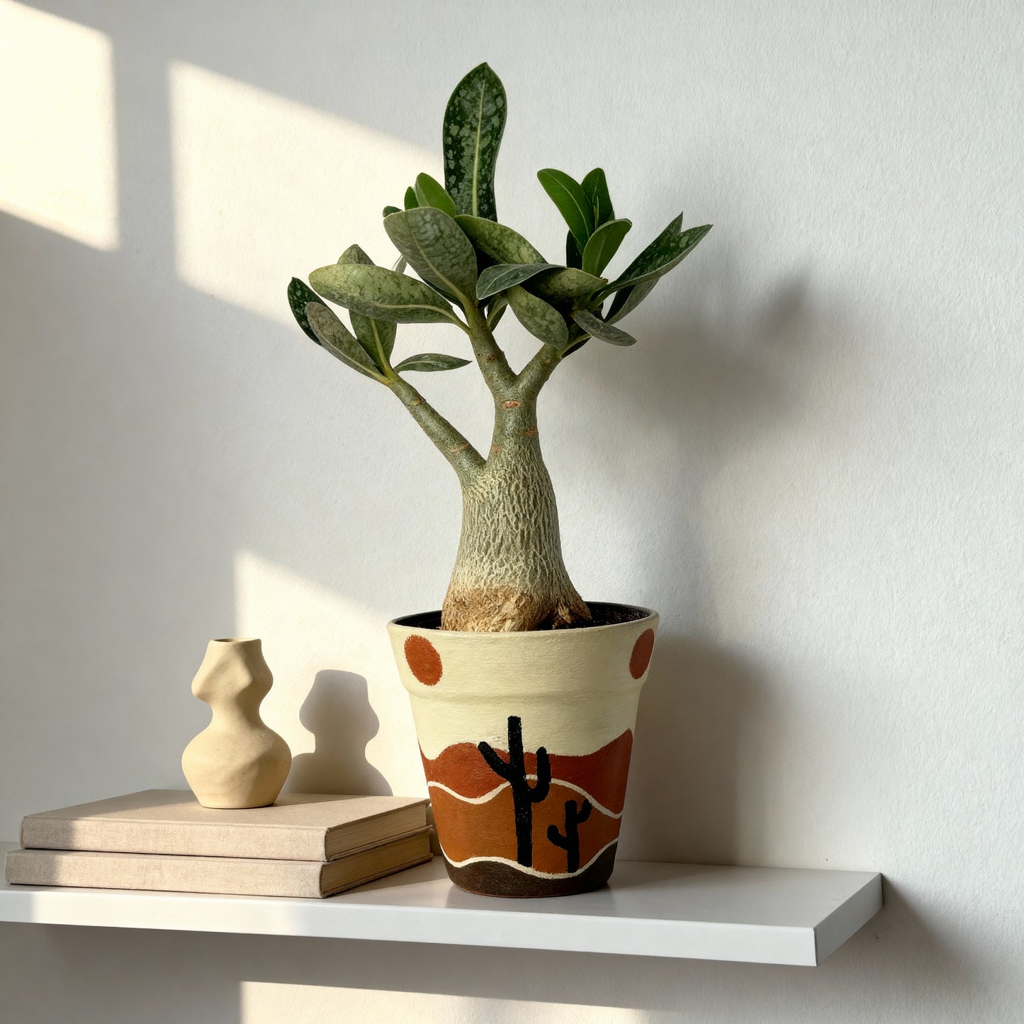 Adenium Desert – Artistic Hand-Painted Pot