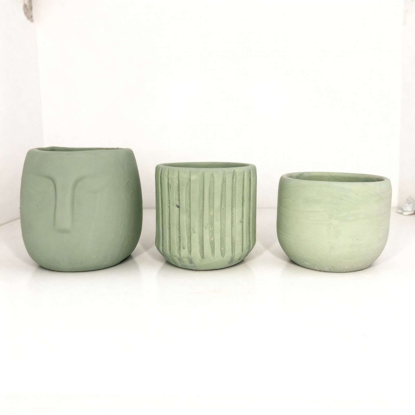 3 Piece Terracotta Planter Set – Matte Finish