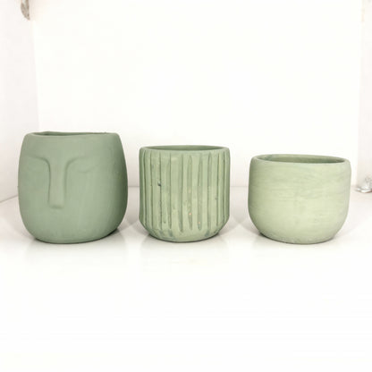 3 Piece Terracotta Planter Set – Matte Finish