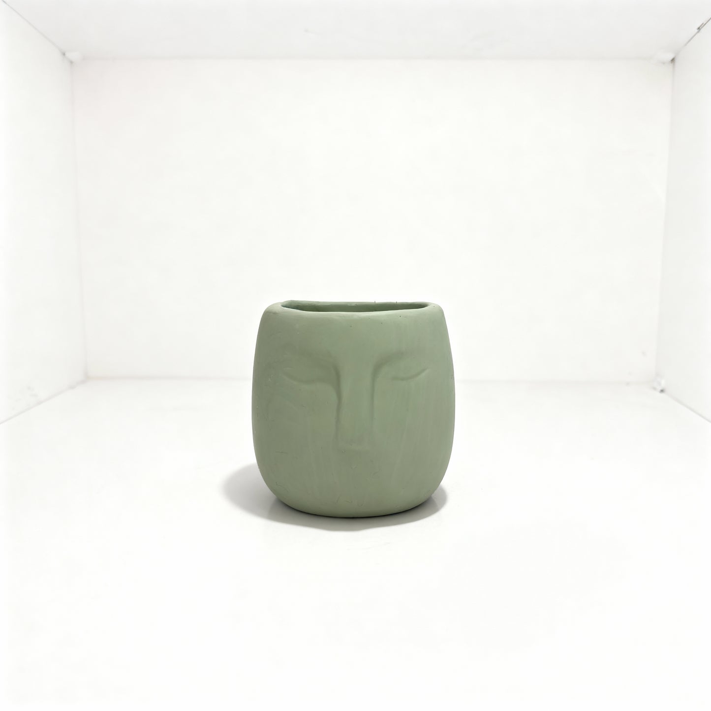Minimal Face Terracotta Pot
